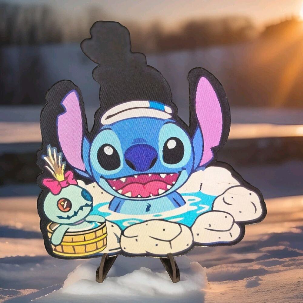 Stitch Scrump Cute 3D Motion Lenticular Car Laptop Decal Sticker Peeker
